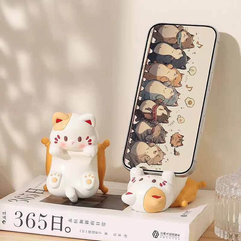 Event Support - かわいい漫画の猫のデスクトップオーナメント、電話スタンド、クリエイティブなデスクデコレーション、オフィスホーム、かわいい猫のメガネ収納ホルダー