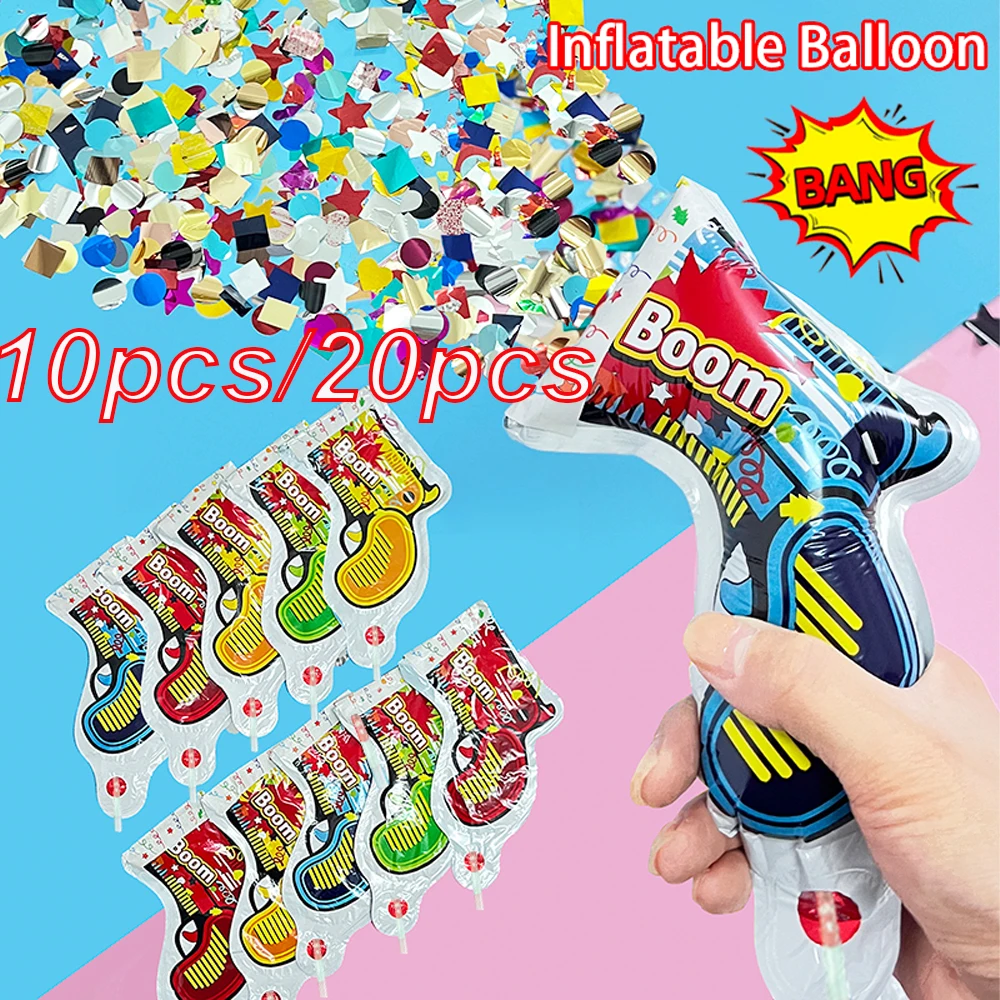 Confetti Cannon Tube - 10 個/20 個クリエイティブで楽しい誕生日パーティーバルーン、手持ちギフトフラワーバルーン、コンパクトポータブルパーティーバルーン