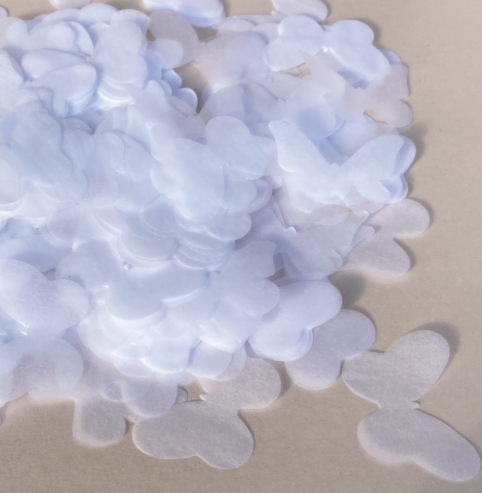 結婚式用の生分解性紙製白い蝶の紙吹雪。10組のゲスト用。 - Confetti Cannon Tube のレビューと価格