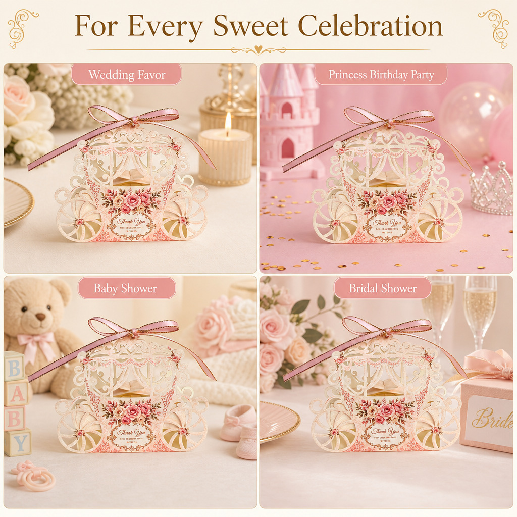 10個入りレーザーカット中空キャンディボックス、ヨーロッパ風 - Event Party Box のレビューと価格