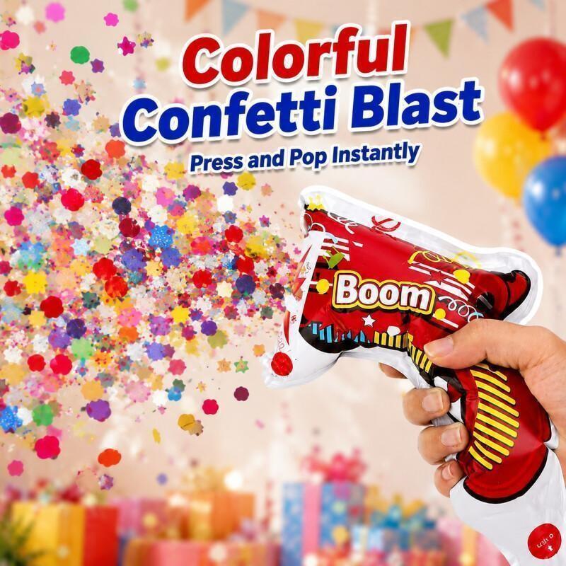 10個入り パーティーポッパー バルーンガン 手持ち式 紙吹 - Confetti Cannon Tube のレビューと価格